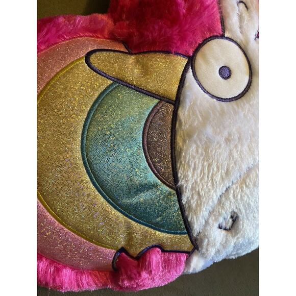 Despicable ME Universal Studios Parks Plush Fluffy Unicorn Heart Rainbow Pillow - Picture 5 of 5